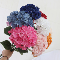 Bunga Sutra Buatan untuk Pernikahan 90 Tangkai Bunga Hydrangea Tunggal untuk Dekorasi Dinding, Lantai, & Adegan