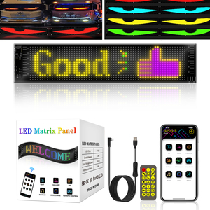 Letrero Luminoso con Ojos de Demonio de 14.7"*3.6" para Autos, Panel de Pantalla <span class=keywords><strong>LED</strong></span> Animado Flexible para Autos, Letrero <span class=keywords><strong>LED</strong></span> Programable para Tiendas de Autos - Product Image 1