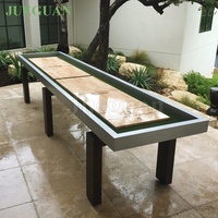 Ensemble complet de haute qualité 9ft 12ft 14ft 16ft table de jeu de palets en bois massif curling table de palets économique avec sol de haute qualité