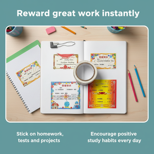 Pegatinas enrollables para certificados de honor, pegatinas de recompensa y elogio para jardín de infancia y escuela primaria, pegatinas adhesivas motivacionales para profesores y aulas. - Product Image 2