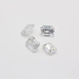Pedras soltas de moissanite 2*3mm a 12*14mm, pedras esmeralda de qualidade vvs1, brilho de laboratório branco