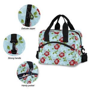 Hawaiian Hibiscus Flower Reusable Insulated <b>Lunch</b> <b>Bag</b> Custom Print Logo Aloha Beach Insulated Cooler <b>Lunch</b> <b>Tote</b> for Women - Product Image 5