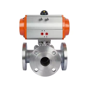 High Quality Q644F-16P <strong>Ball</strong> <strong>Valve</strong> Stainless Steel L-type <strong>Ball</strong> <strong>Valve</strong> Pneumatic Flange Three-way <strong>Ball</strong> <strong>Valve</strong> - Product Image 5
