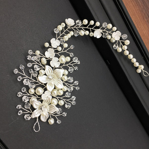 Couvre-chef fleur de <span class=keywords><strong>mariage</strong></span>, bandeau pour mariée, perles de cristal, diadème femme, couvre-chef de mariée, cheveux, accessoires bijoux - Product Image 3