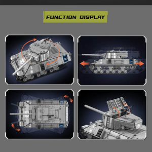 Moule King 20034 1057PCS <span class=keywords><strong>Militaire</strong></span> Série M36 Jackson Tank Destroyer Building Block Modèle Technique Jouet Éducatif Festival Cadeau - Product Image 6