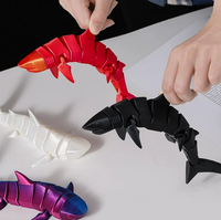 Großhandel 3D-Gedruckte Plastik-Haifischmodelle, Kundenspezifischer OEM-Service, Kinder-Aquarium-Dekoration, Film- und TV-Thema, Unisex