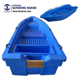 <span class=keywords><strong>Bateau</strong></span> de pêche <span class=keywords><strong>en</strong></span> <span class=keywords><strong>mer</strong></span> anti-corrosion de couleur bleue de 4,3 m pour 12 personnes avec garde-corps et réservoir de pêche - Product Image 1