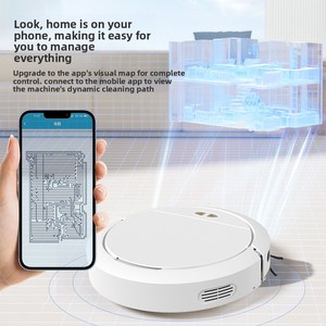 Robot Aspirador Inteligente, <span class=keywords><strong>Limpieza</strong></span> y Fregado Todo en Uno, USB, Succión <span class=keywords><strong>de</strong></span> 2000 Pa, Control por Voz WiFi, Recarga Automática, Uso Doméstico - Product Image 3