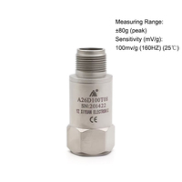 A26D100T08 100mV/g IEPE Spannungsausgang IP65-Schutz Piezoelektrischer Vibrationssensor Wandler Beschleunigungsmesser 1-9kHz Frequenz