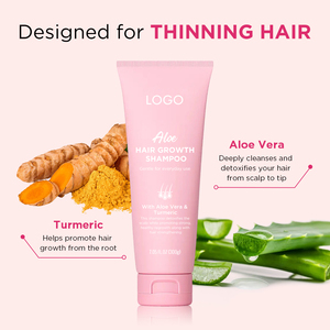 Shampooing Croissance Capillaire Anti-Chute Épaississant aux Herbes Aloès Vera Curcuma Soin du Cuir Chevelu Nourrissant Hydratant Vente en Gros - Product Image 1