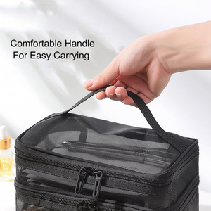 Borsa da Viaggio YOUSUN a Doppio Strato in Rete con Cerniera, Grande Capacità, per Trucchi, Ottima Resilienza, Organizzatore Portatile per Classificare e Conservare - Product Image 3