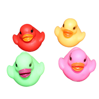 Cadeau promotionnel bébé bain piscine flottant jouet coloré sûr lueur Miniature caoutchouc Silicone Led canard