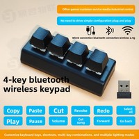 Clavier mécanique miniature personnalisé, portable, sans fil, connexion USB 2.4G pour bureau, jeux, fonction de copie et de collage