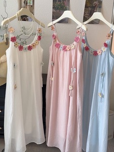 Vestidos de Mujer Estilo Resort con Estampado Floral 3D, sin Tirantes y con Tirantes Finos, a la Moda - Product Image 4