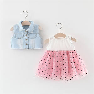 Online Shopping Baby Girl Birthday Summer Children Casual United Nations Denim <b>Vest</b> <b>Dress</b> for Girls - Product Image 4