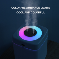 Humidificateur ultrasonique USB carré Diffuseur d'arôme de parfum domestique à sept couleurs
