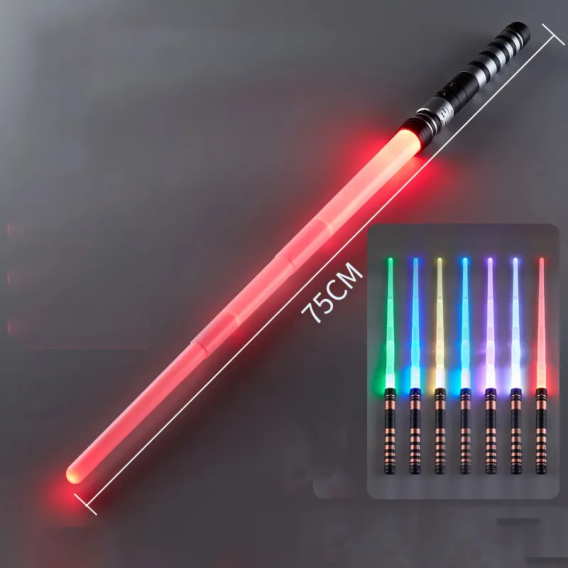 2 in 1 led light up swords or double bladed saber color changing light saber light strip