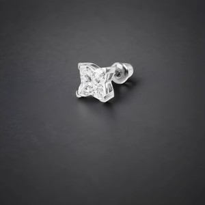 Star Shape Stud Earrings 925 Sterling Silver Bezel Setting Everyday Wear For Men And Women - Product Image 4