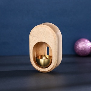 Carillón de viento de madera maciza, refrigerador hecho a mano Simple, campana de cobre, pequeño regalo creativo de inauguración de la casa - Product Image 4