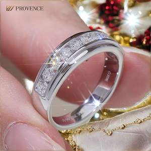 แหวนทองคำขาวแท้คุณภาพสูง 18K 14K ดีไซน์เรียบหรู ประดับเพชรทรงบริลเลียนท์สีขาว D เกรด IGI รับรองคุณภาพ - Product Image 2