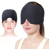 Casque de compression froid de haute qualité pour les maux de tête et les migraines, avec masque oculaire en gel pour soulagement chaud/froid des migraines