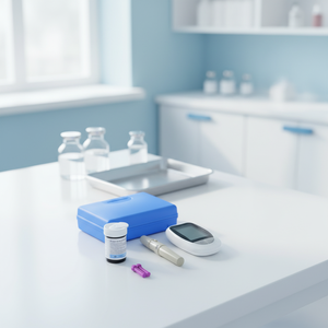 Высококачественный цифровой умный глюкометр с сертификатом CE, модель для домашнего использования, медицинский прибор с электропитанием для измерения уровня сахара в крови - Product Image 1