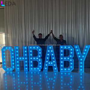 LEDA Décoration de fête et de mariage Grand chapiteau en métal acrylique 3ft 4ft Lettre Fond décoratif - Product Image 2