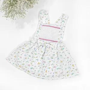 Puresun Enfants Smocking Vêtements Boutique D'été Enfants Swaddle Jumpsuit Bébé Filles Barboteuses