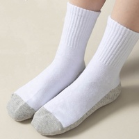 Chaussettes courtes en coton pour enfants, garçons et filles, avec semelle noire, pour l'école et les étudiants - Vente en gros