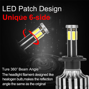 Nuevo 6 lado faro LED 9005 9006 H1 H3 H4 H7 móvil coche led <span class=keywords><strong>de</strong></span> luz <span class=keywords><strong>de</strong></span> la cabeza bombillas X6S - Product Image 6