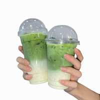 Gobelets jetables en plastique à paroi simple de marque Starlight avec couvercles, impression de logo personnalisée, pour boissons froides, 12oz, 16oz, 22oz