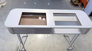 Table de Manucure Style Crème Blanche Multifonctionnelle – Ensemble Complet Luxe Léger et Simple avec Rangement Intégré pour Salon de Manucure - Product Image 6