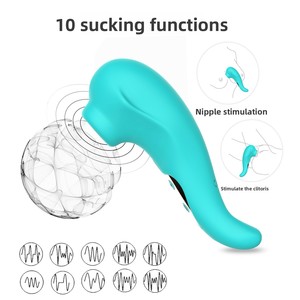 Vibratore a ventosa a forma <span class=keywords><strong>di</strong></span> sirena per punto G, stimolatore per capezzoli con funzione leccante, masturbatore femminile silenzioso, impermeabile, ricaricabile USB per punto G - Product Image 4
