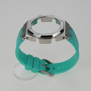 Boîtier de montre en acier inoxydable 316L avec bande en caoutchouc de silicone souple de qualité supérieure Kit de couverture adapté à la Modification de luxe GA2100 - Product Image 2