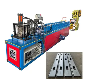 U Rail Galvanized Steel Old Rolling Mill Roller Shutter Door Blade Forming Making Machine