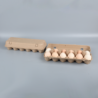 Boîte à œufs Bantam compacte 12/15/18 alvéoles, plateau en pâte de papier biodégradable et recyclable avec logo personnalisé pour œufs de volailles exotiques miniatures