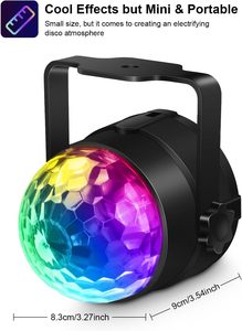 Hiện đại <span class=keywords><strong>RGB</strong></span> Strobe Led Sân Khấu mệnh ánh sáng Disco bóng bên ánh sáng từ xa âm thanh kích hoạt DJ đèn cho Câu lạc bộ đám cưới trang trí - Product Image 2