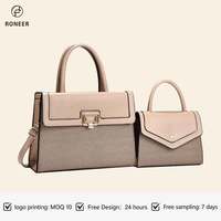 Sac à Main Femme Personnalisable avec Logo, Ensemble 2-en-1 en Cuir PU, Sac à Bandoulière de Luxe avec Fermoir Chaîne, Marque Privée