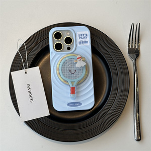 <span class=keywords><strong>Coque</strong></span> souple en TPU antichoc avec support de raquette de Tennis de Table de <span class=keywords><strong>Badminton</strong></span> 3D <span class=keywords><strong>coque</strong></span> de téléphone portable magnétique de dessin animé pour Iphone 16ProMax 15 - Product Image 2