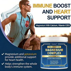 Suplemento Vegano en Polvo de Complejo de Magnesio Quelado 6 en 1 de Marca Privada OEM para el Soporte Óseo, del Sueño y Muscular con L-Teanina y GABA - Product Image 5