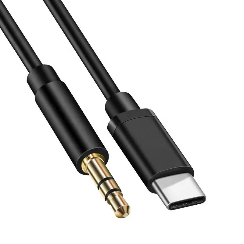 Costom USB C Aux Type C Male to 3.5mm Male Jack Audio Mobile Phone AUX Cable For phone Car Stereo Speaker Headphone