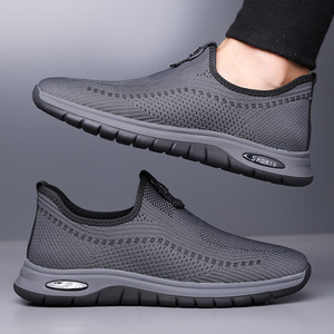 Zapatillas Deportivas Transpirables de Malla para Hombre, con Suela Suave, para Correr, Color Negro y Gris, para Uso Casual de Adultos - Product Image 3