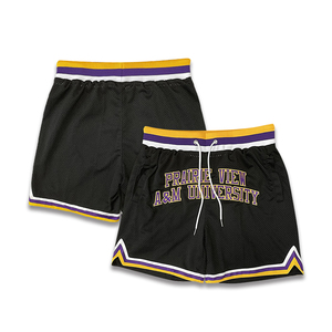 Short de basket-ball en maille de sport noir au design personnalisé pour hommes vente en gros - Product Image 3