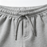 Shorts de détente en jersey de coton pour hommes OEM ODM, taille élastique avec cordon de serrage, poches, doux, respirants, pour la maison ou comme pyjama