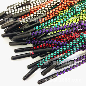 เชือกยางยืดหัวโลหะ Jk ขนาด 9.5 ซม. ลายหนังงู 3 มิติ สีสันสดใส พร้อมห่วงดึงสำหรับกระเป๋า - Product Image 4