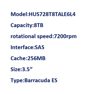 ฮาร์ดไดรฟ์แบบกลไกสำหรับองค์กรขนาด 8TB รุ่น DC HC320 SATA 7200 RPM CMR แนวตั้ง ขนาด 3.5 นิ้ว HUS728T8TALE6L4 HA340 WUS721208BLE 6L4 - Product Image 3