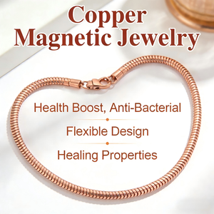 Bijoux biomagnétiques, <span class=keywords><strong>bracelet</strong></span> en cuivre pur à 99,99 %, chaîne serpent ronde, personnalisable, imperméable, ne ternit pas, unisexe, bijoux tendance à la mode - Product Image 1