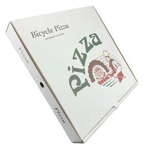 Boîte à pizza blanche ondulée de 24 pouces, très vendue, 15 pouces, de qualité alimentaire, jetable, revêtement UV imprimé, carton recyclé - Product Image 1