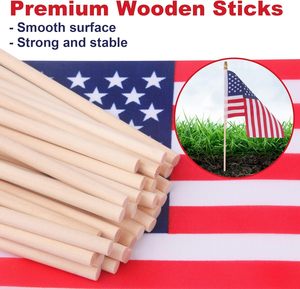 Mini drapeaux américains sur bâtonnets et drapeaux portables USA pour les déclarations d'allégeance, la Journée des Vétérans, les Élections américaines, le Memorial Day, les décorations du 4 juillet - Product Image 4