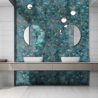 1600*3200mm Dalles de quartz d'apatite en pierre semi-précieuse bleue de marbre naturel poli de grande taille